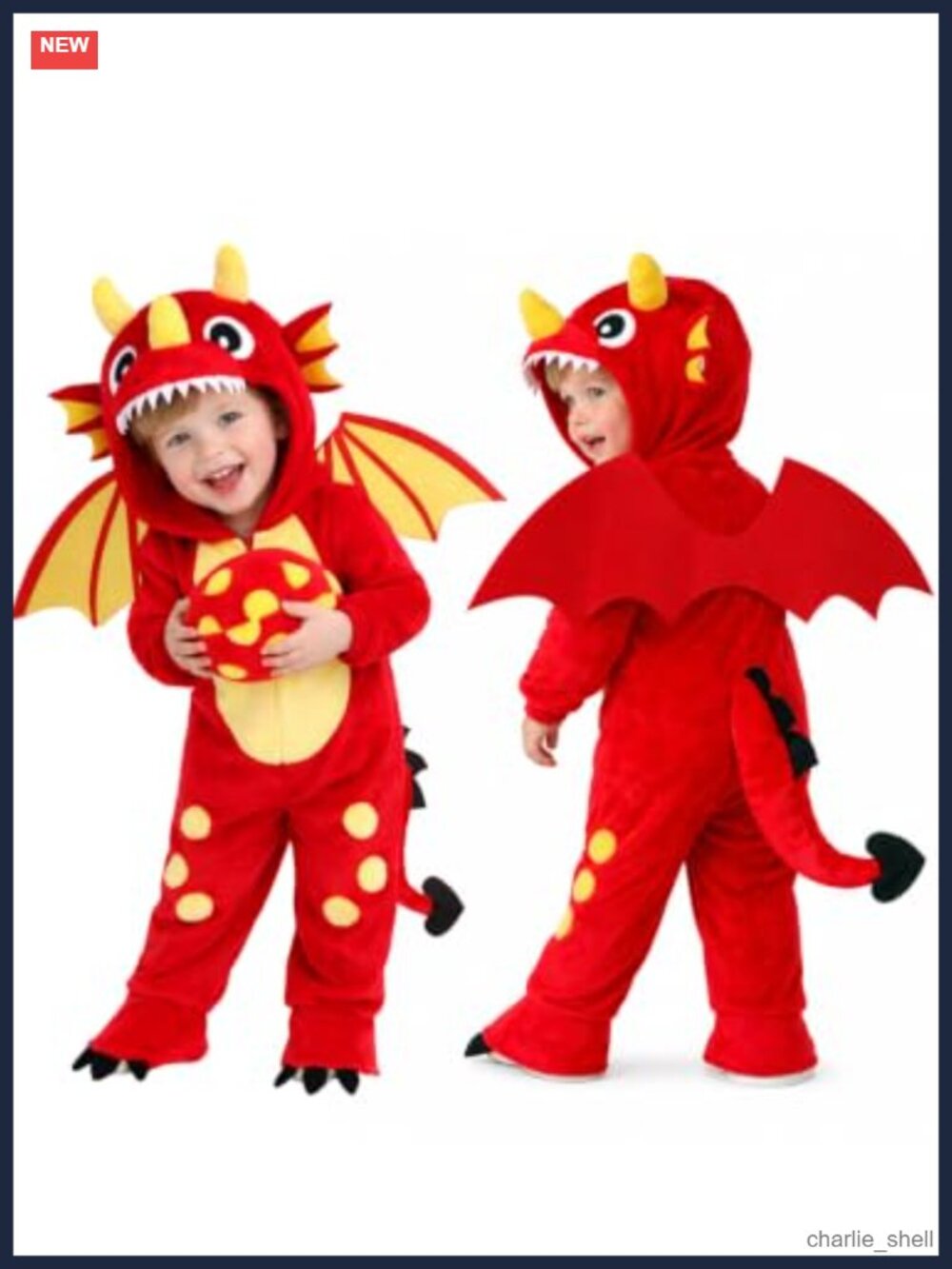 Toddler Dinosaur Costume 3D Hooded Jumpsuit Halloween Pretend Play